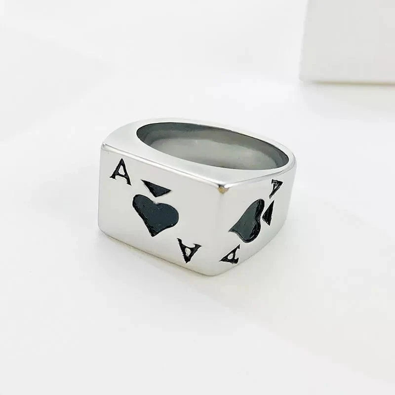 Stainless Steel Ace of Spade Ring