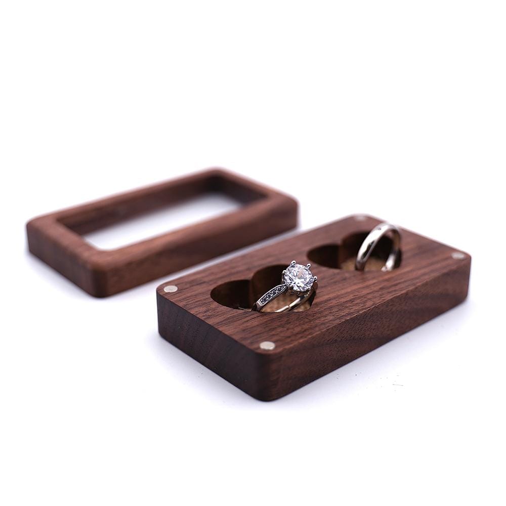 Wooden Double  Ring box