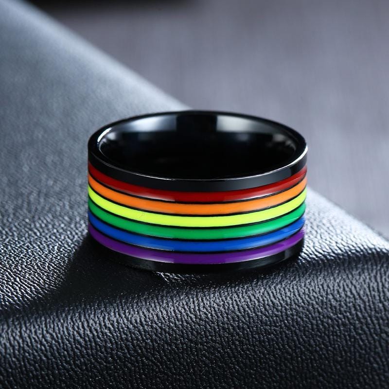 Stainless Steel Rainbow Ring