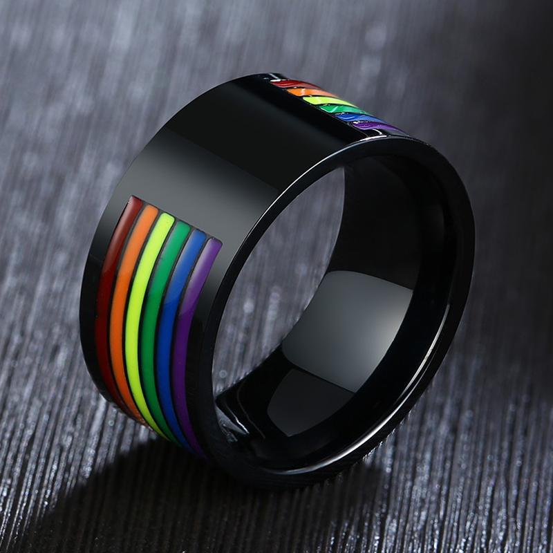 Stainless Steel Rainbow Ring