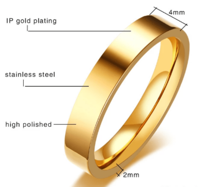 Simple Gold Wedding & Engagement Ring