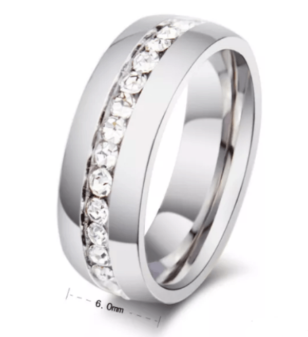 Women Silver Wedding & Engagement Ring with Stones