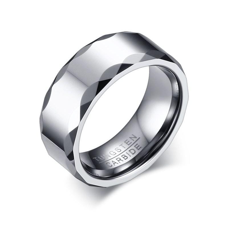 Silver Tungsten Carbide Ring