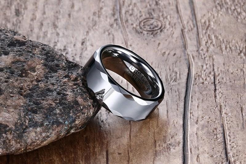 Silver Tungsten Carbide Ring