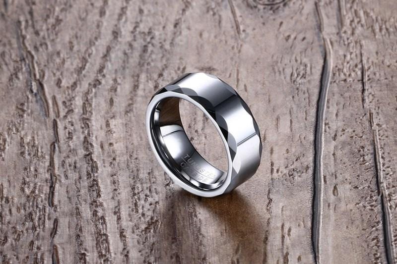 Silver Tungsten Carbide Ring