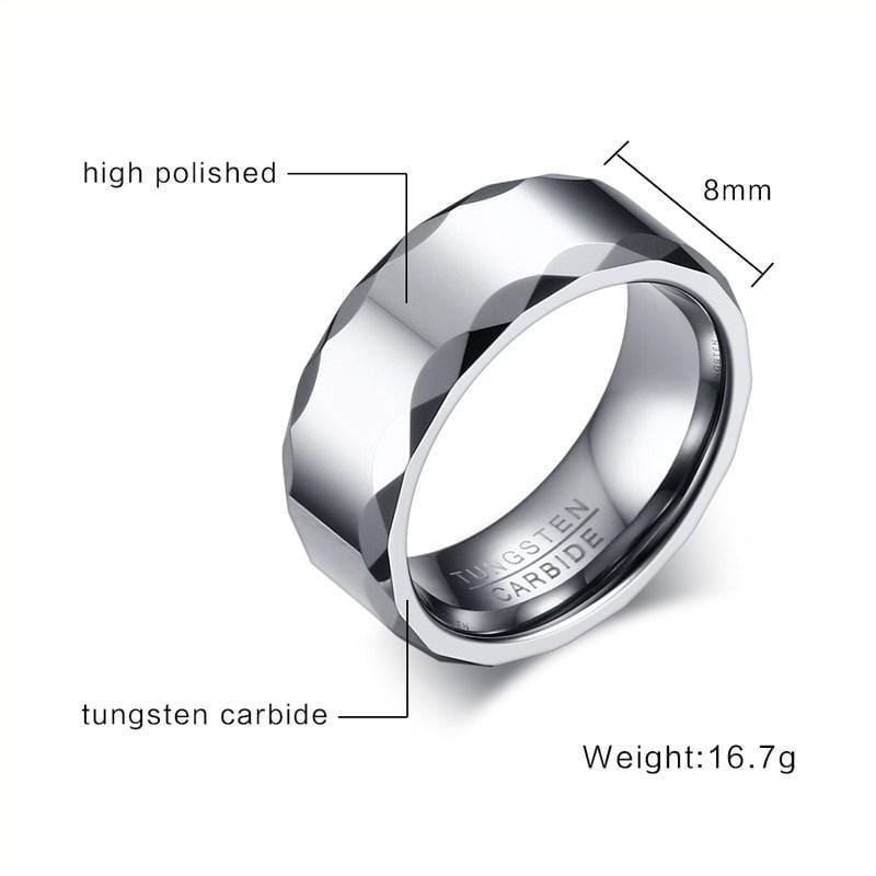 Silver Tungsten Carbide Ring