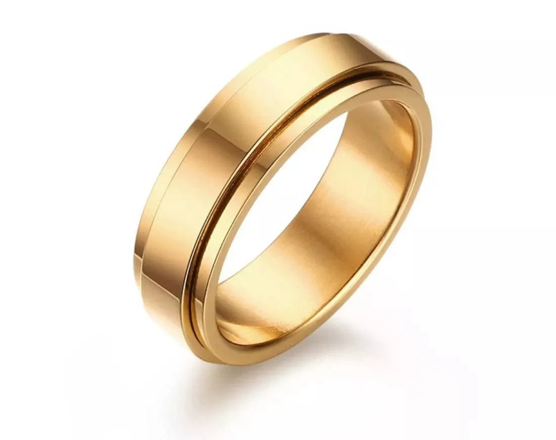 Unisex Gold Spinner Ring