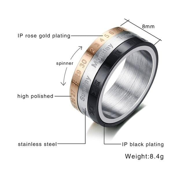 Three Tone Rotatable Ring